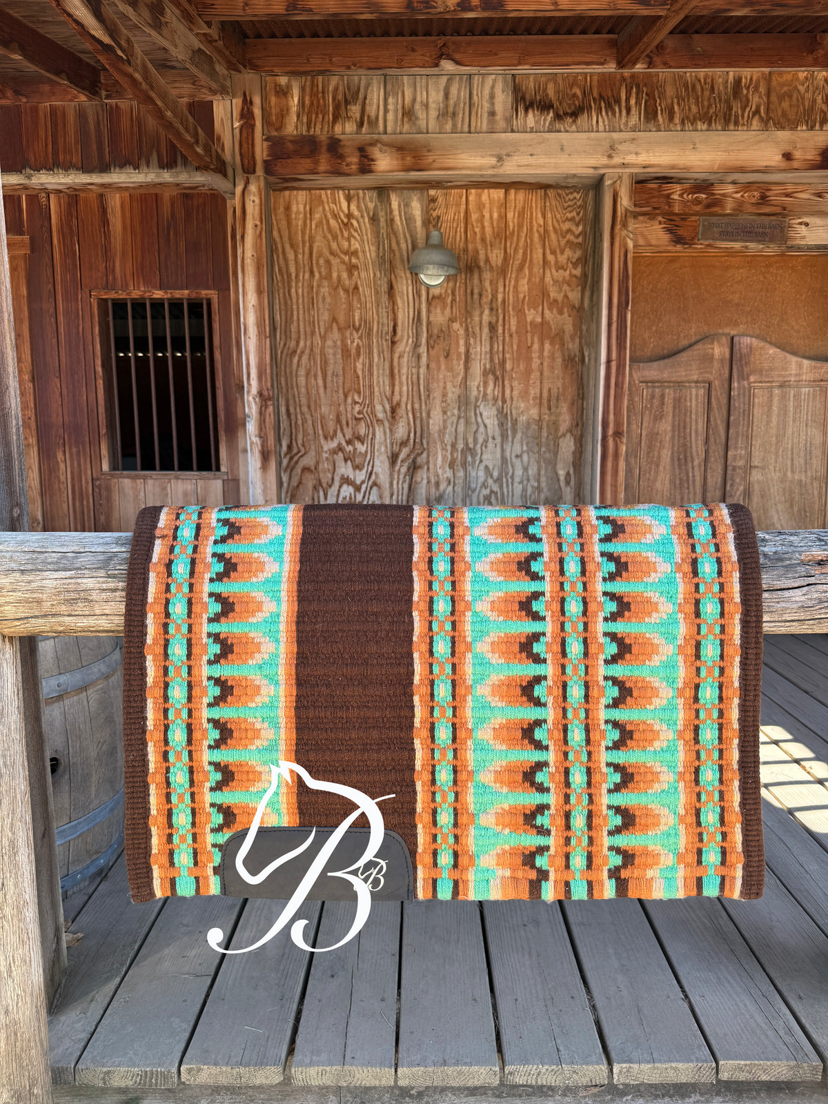 Jessie Brown Orange Turquoise