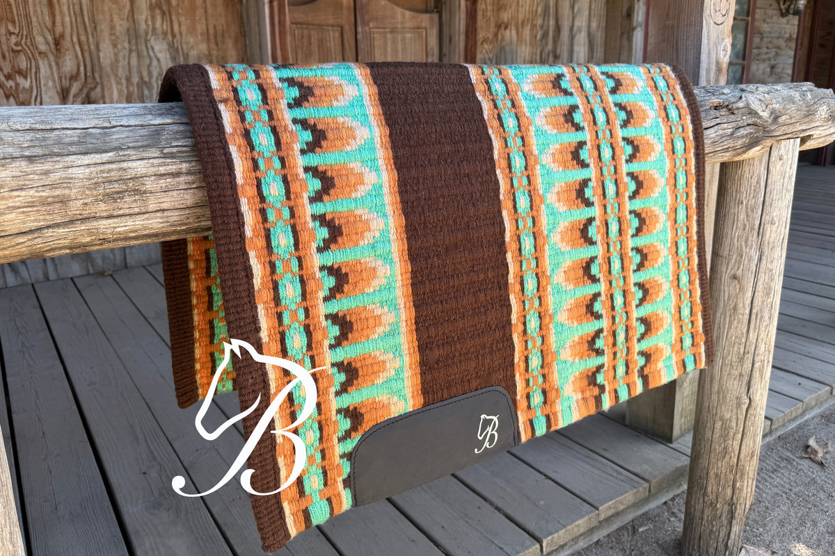 Jessie Brown Orange Turquoise
