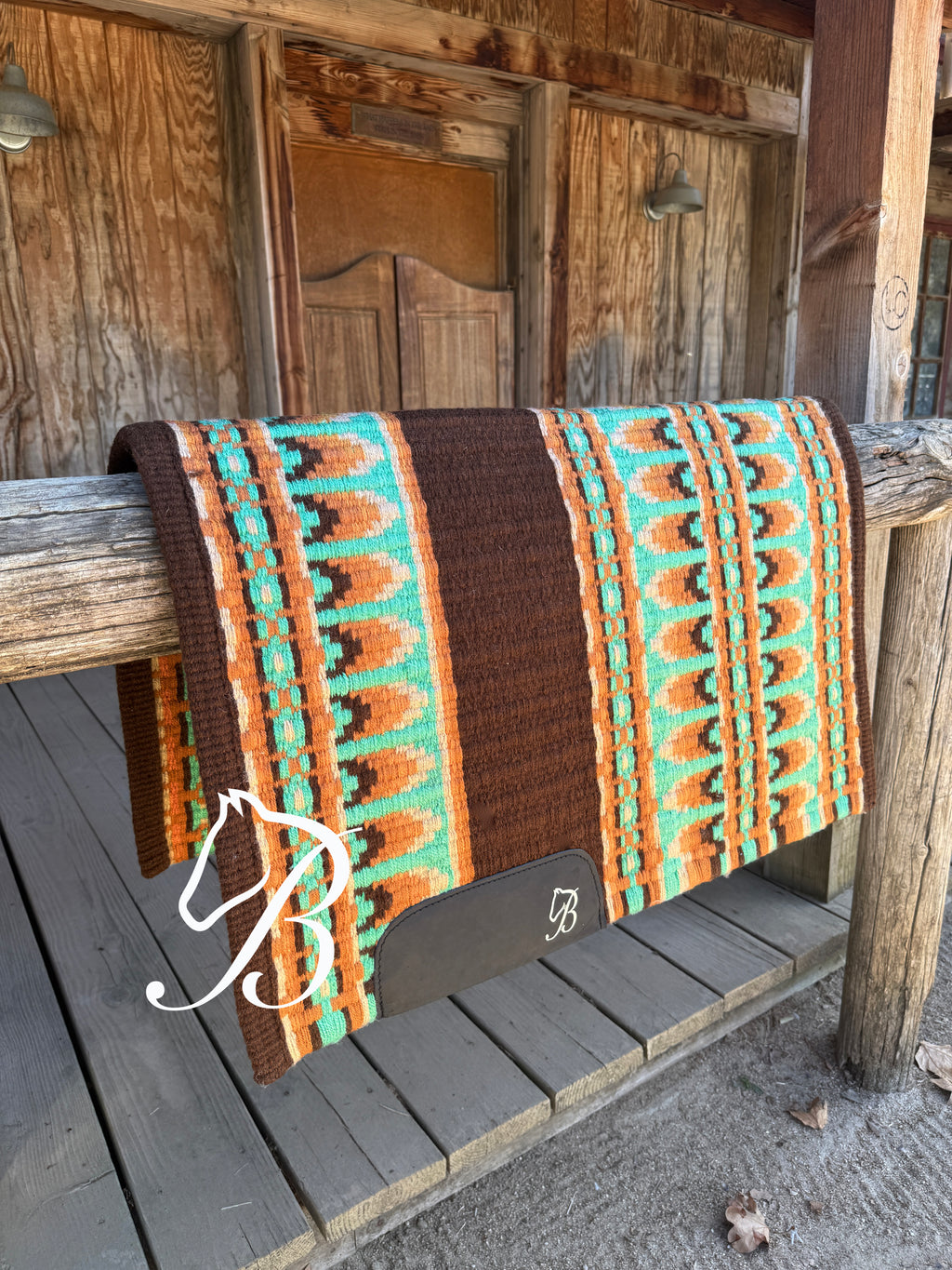 Jessie Brown Orange Turquoise