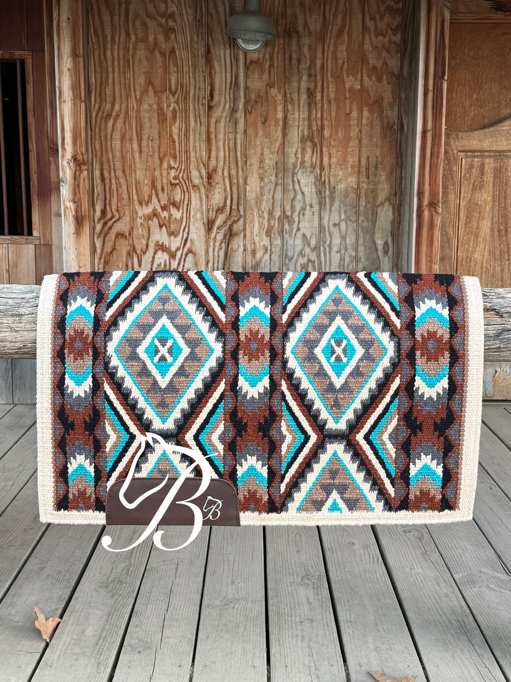 Turquoise Gritty Neutral Border
