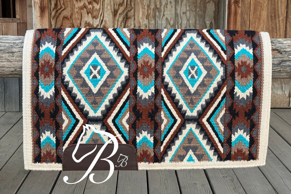 Turquoise Gritty Neutral Border