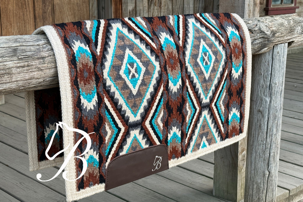 Turquoise Gritty Neutral Border