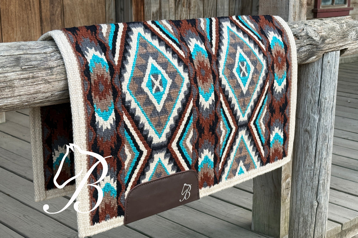 Turquoise Gritty Neutral Border