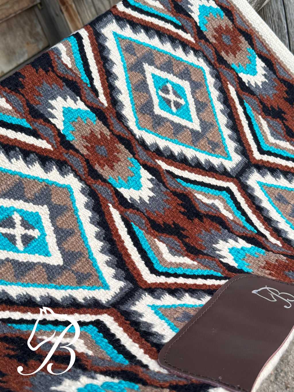 Turquoise Gritty Neutral Border