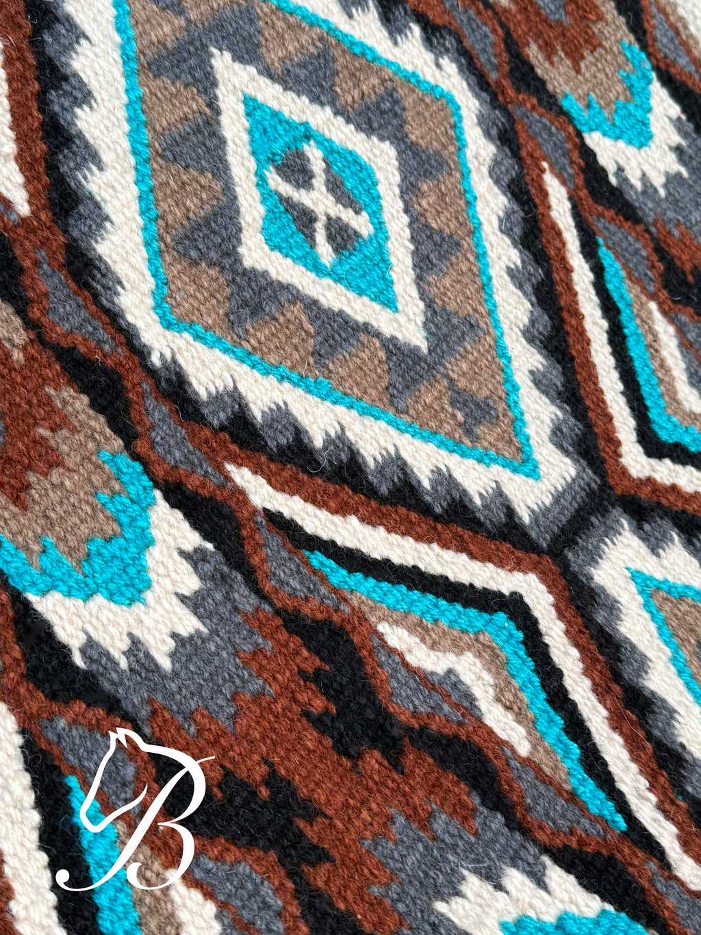 Turquoise Gritty Neutral Border
