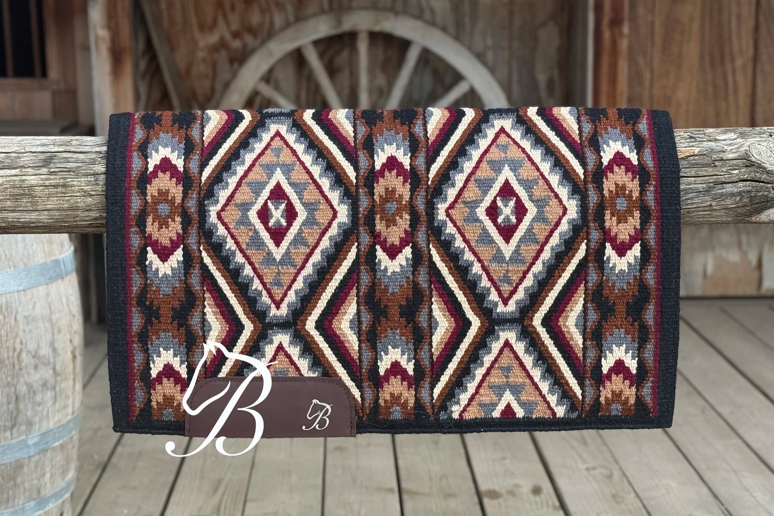 Burgundy Gritty Ranch Black Border
