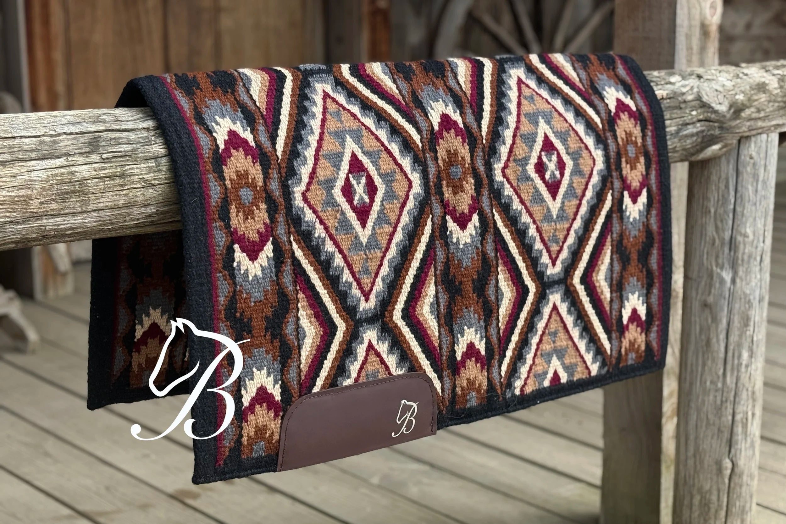 Burgundy Gritty Ranch Black Border