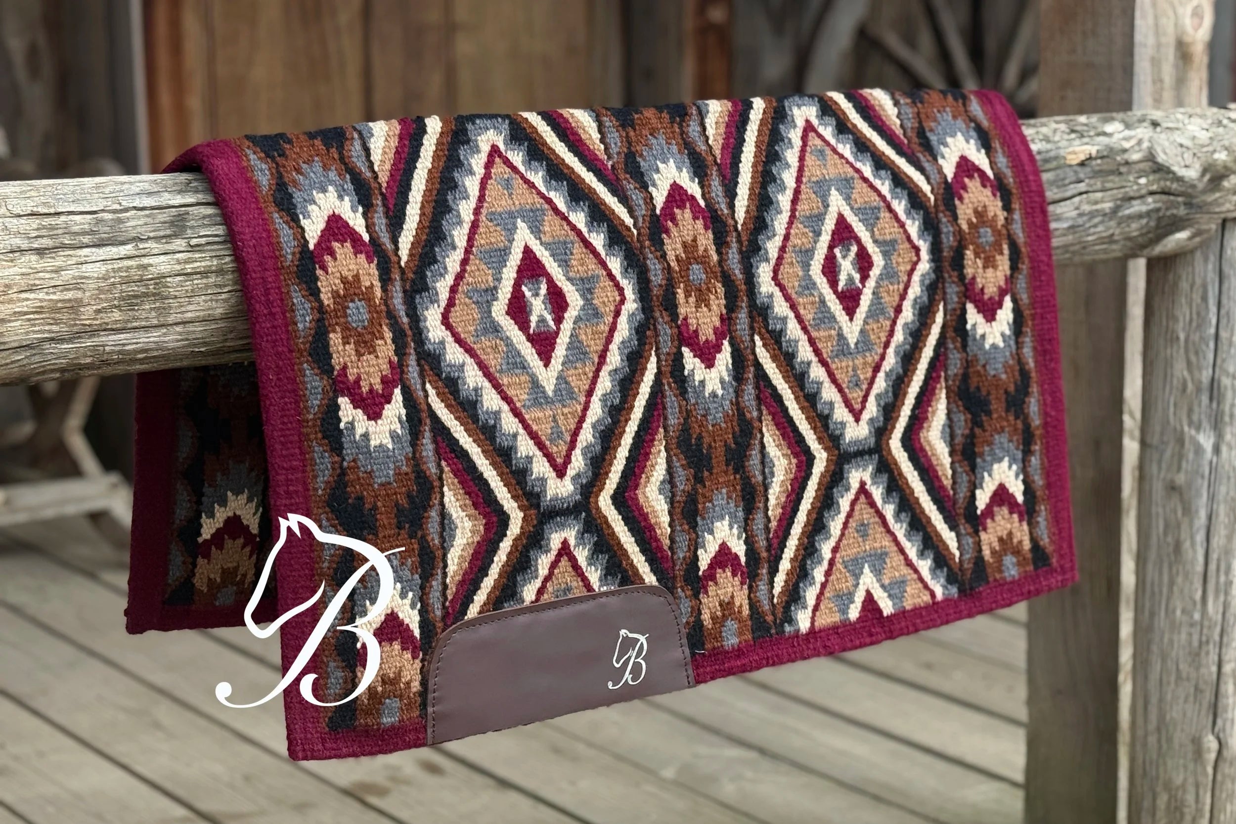 Burgundy Gritty Ranch Burgundy Border