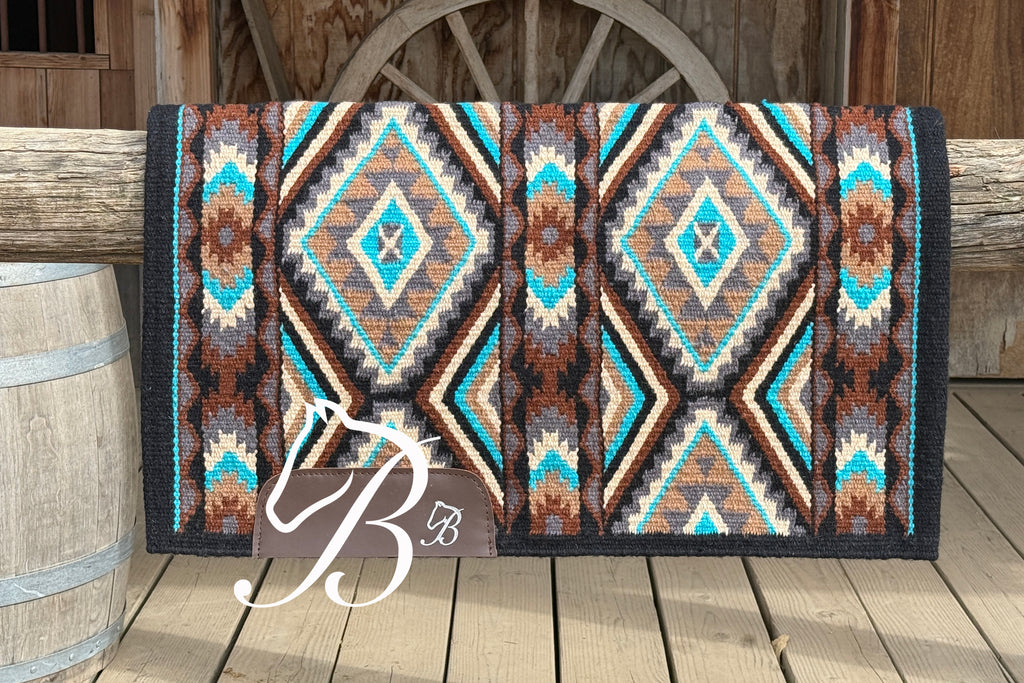 Turquoise Gritty Ranch Black Border