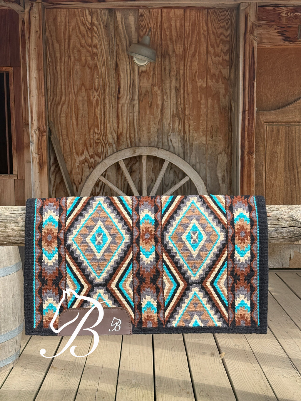 Turquoise Gritty Ranch Black Border