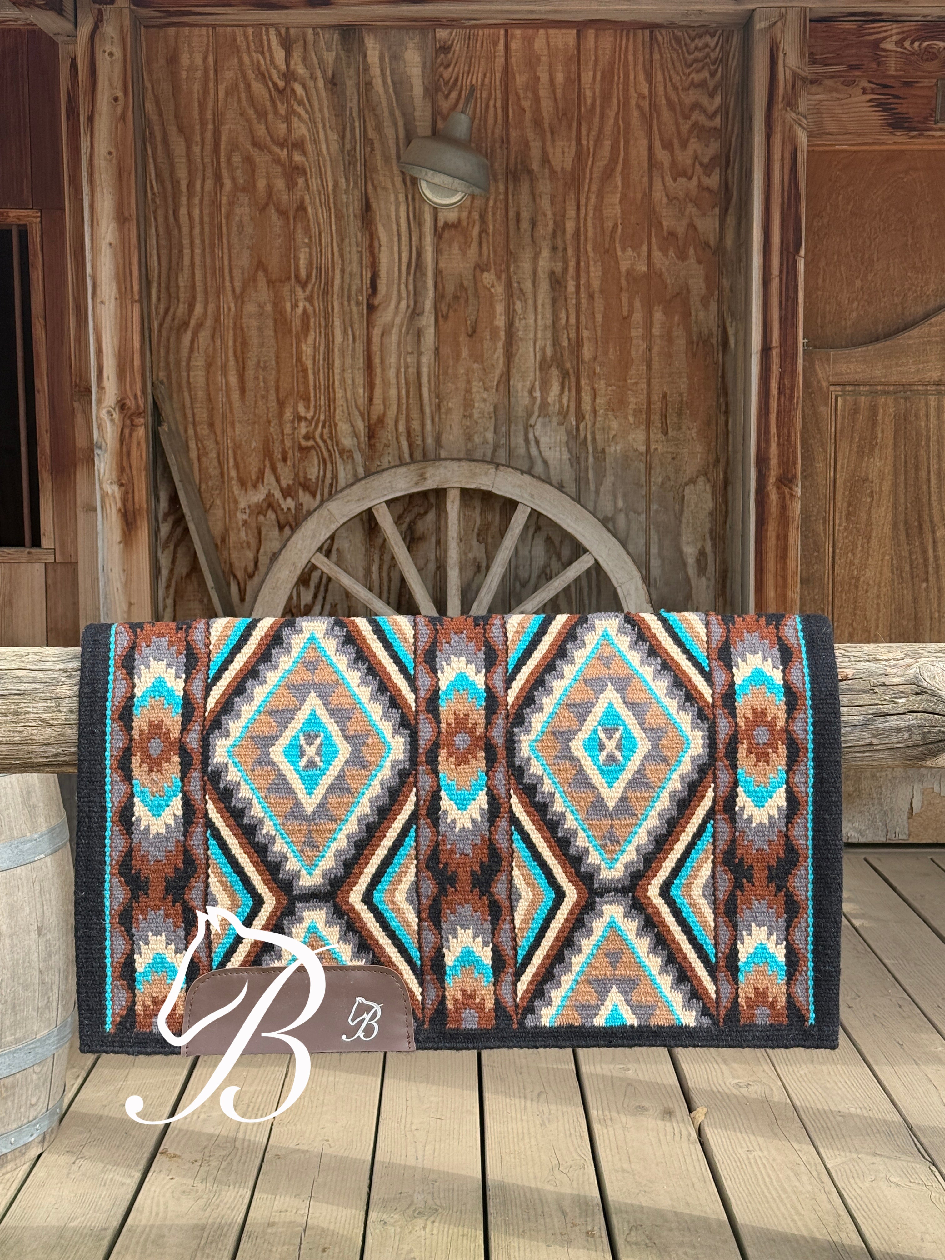 Turquoise Gritty Ranch Black Border