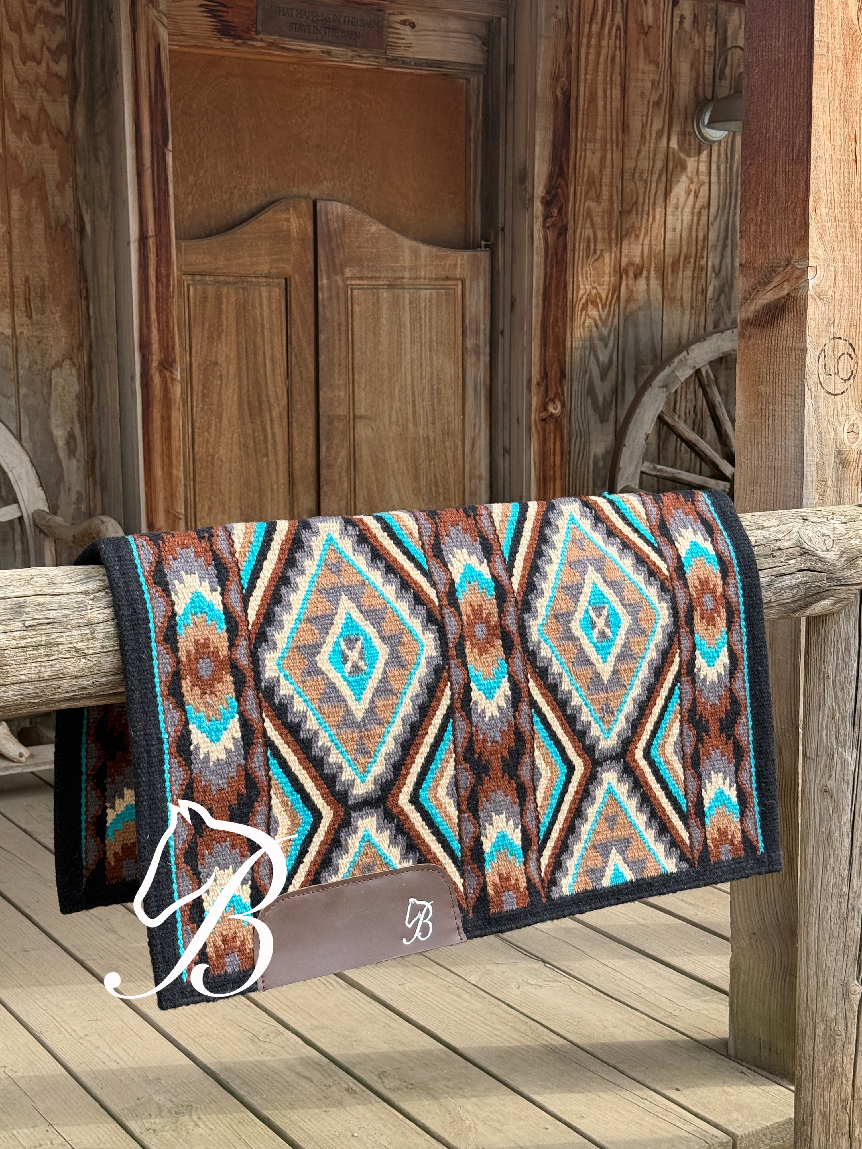 Turquoise Gritty Ranch Black Border