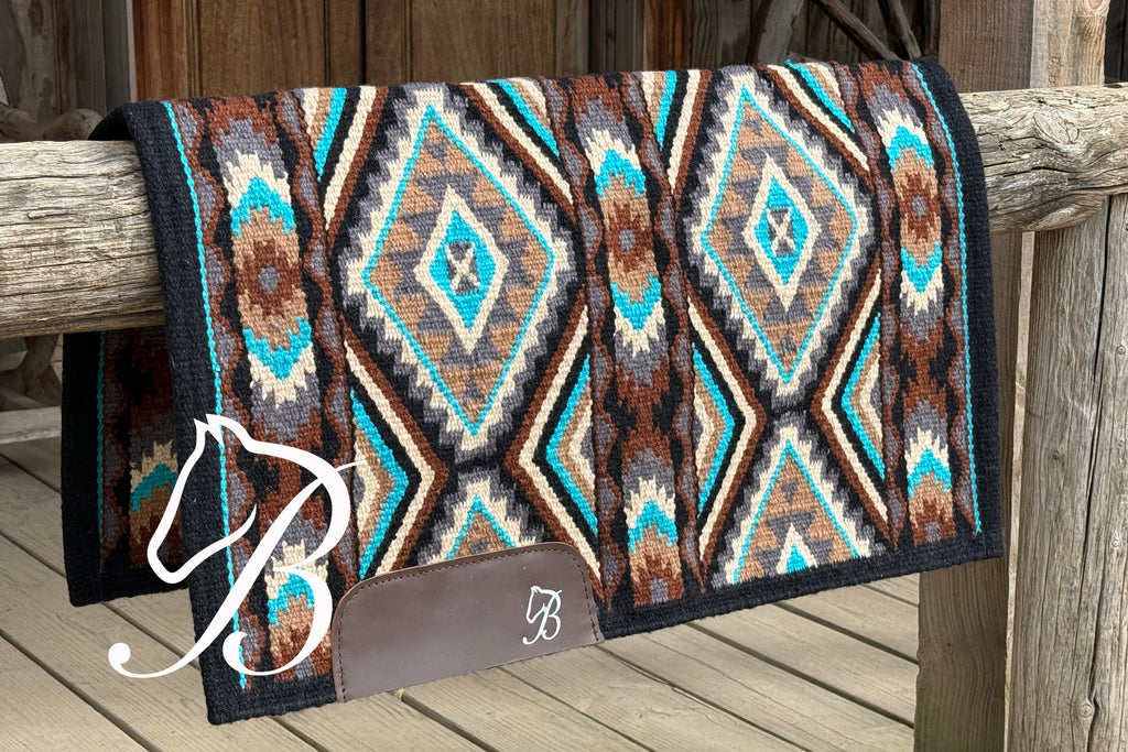 Turquoise Gritty Ranch Black Border