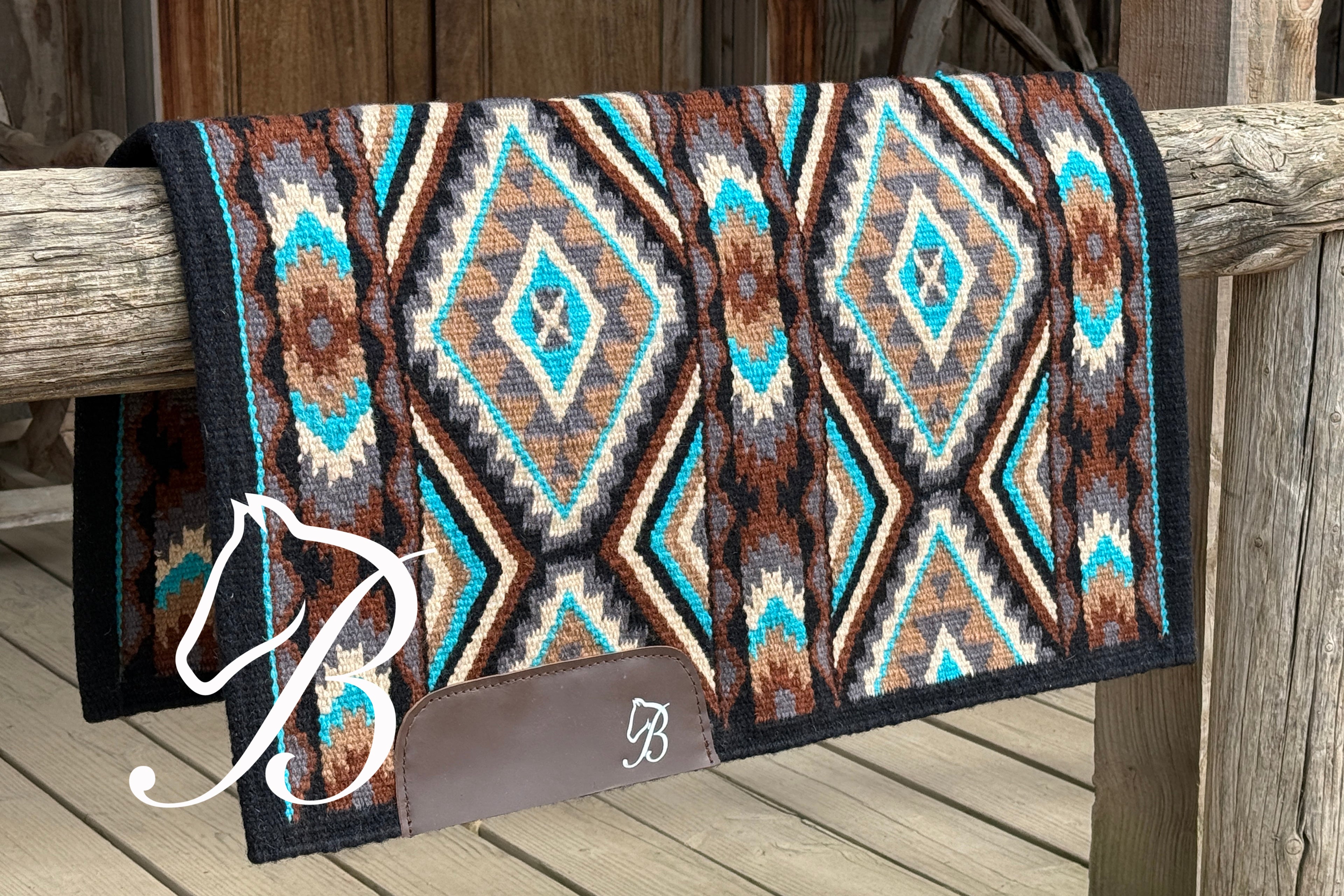 Turquoise Gritty Ranch Black Border