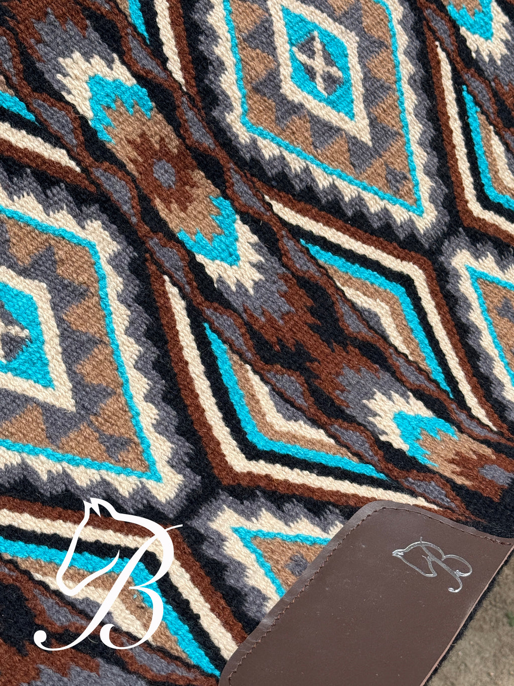 Turquoise Gritty Ranch Black Border