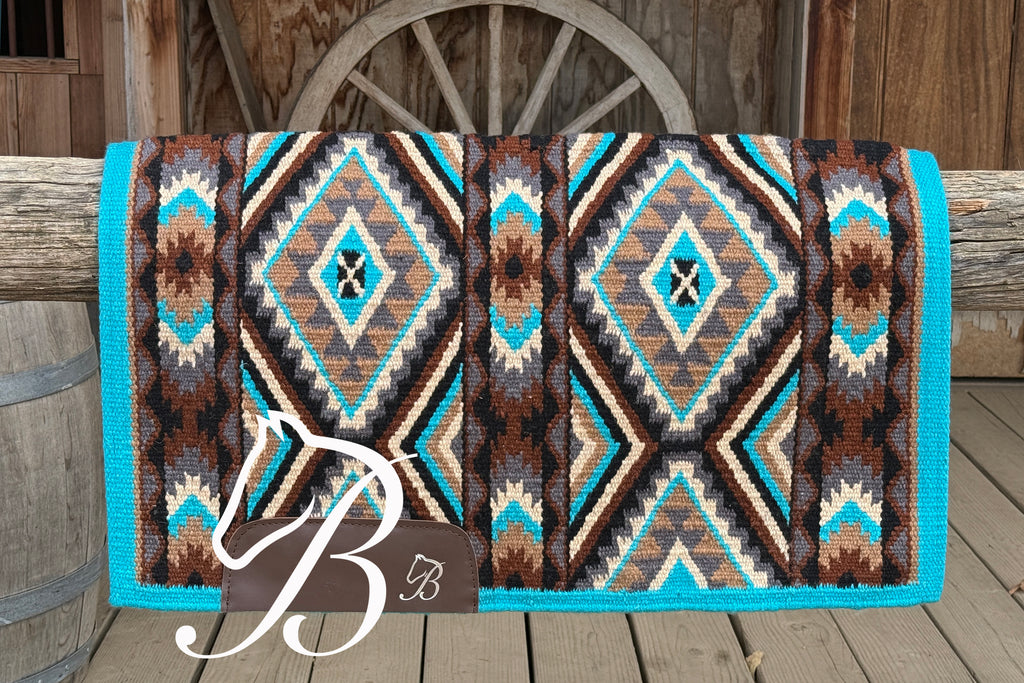 Turquoise Gritty Ranch Turquoise Border