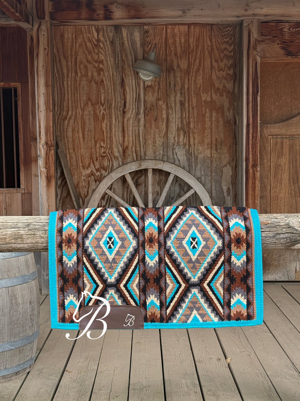 Turquoise Gritty Ranch Turquoise Border