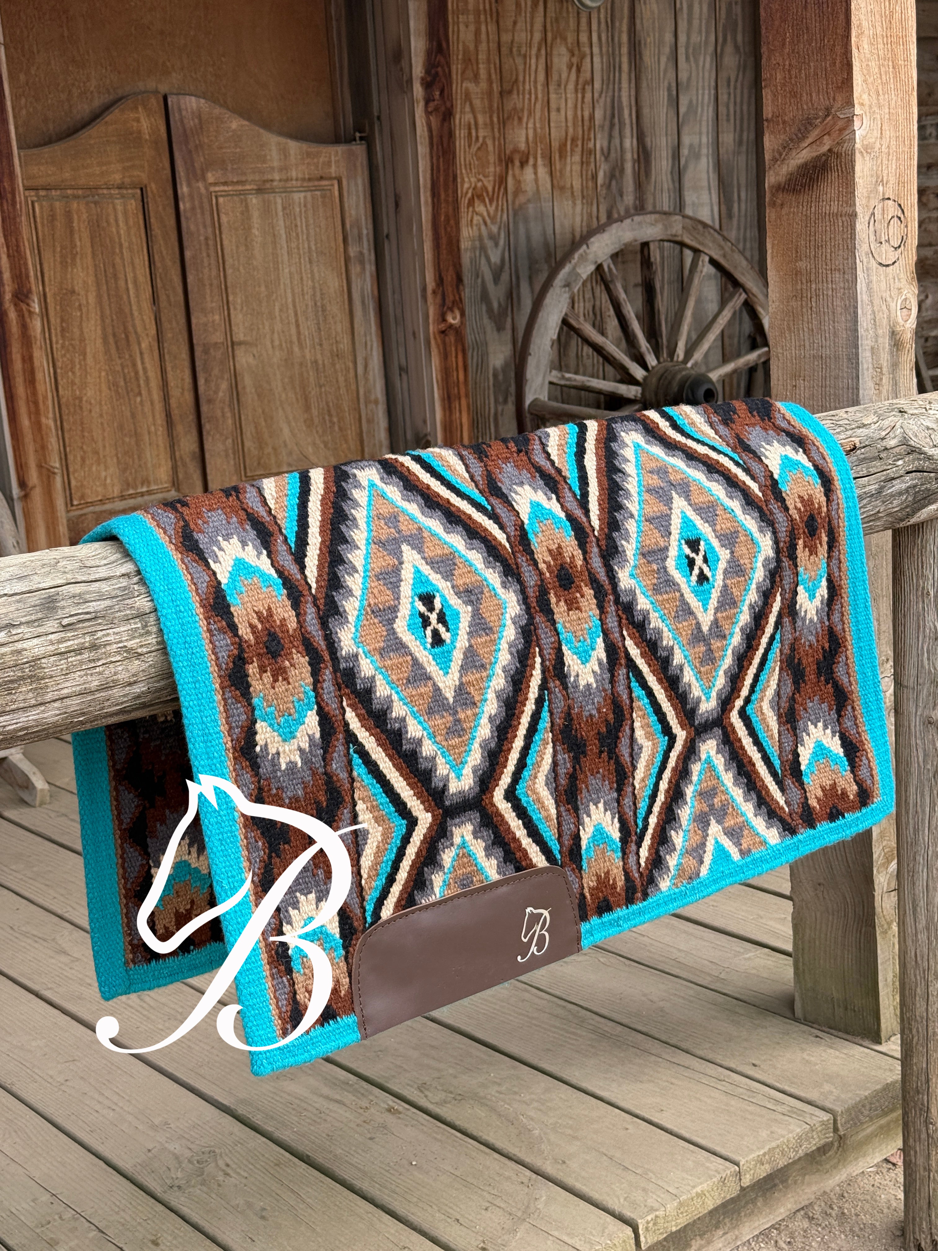 Turquoise Gritty Ranch Turquoise Border