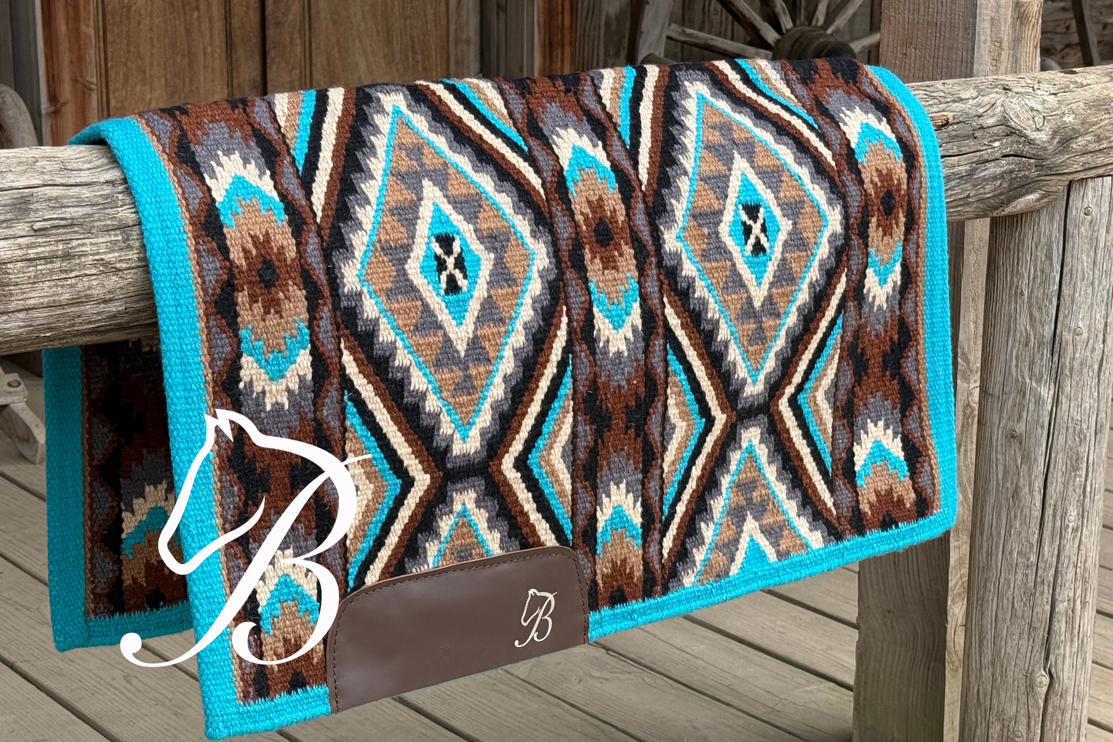 Turquoise Gritty Ranch Turquoise Border