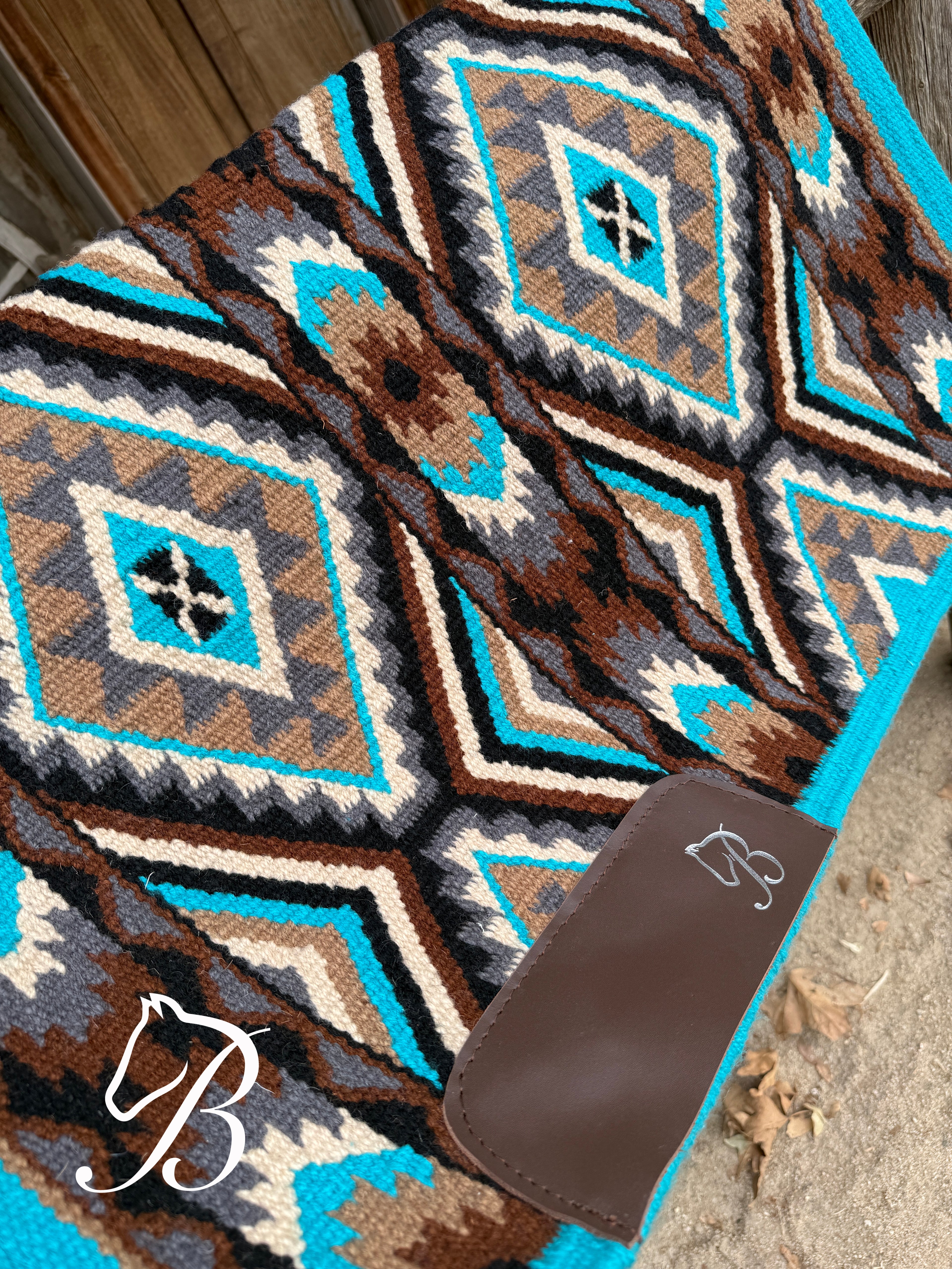 Turquoise Gritty Ranch Turquoise Border
