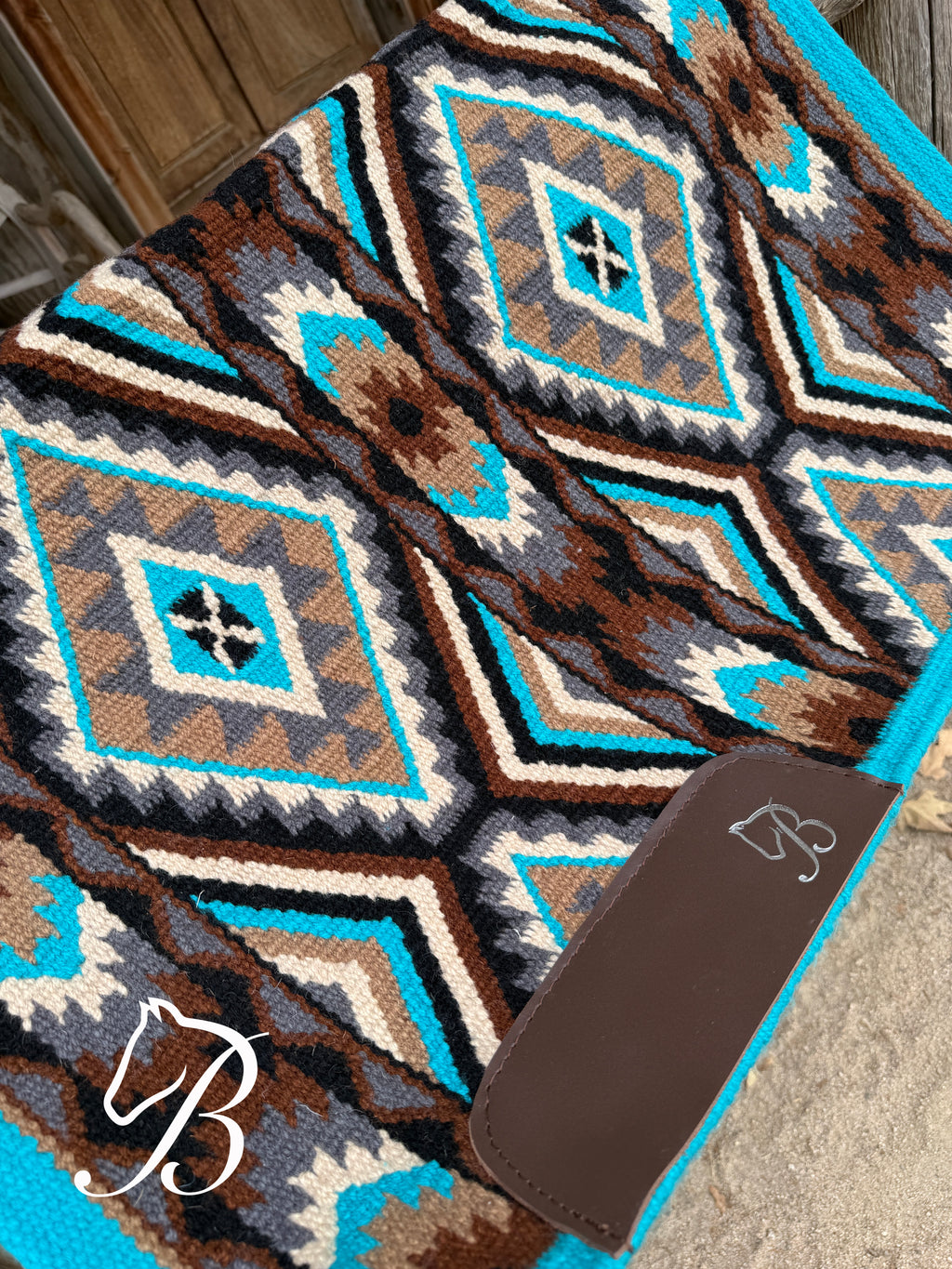 Turquoise Gritty Ranch Turquoise Border
